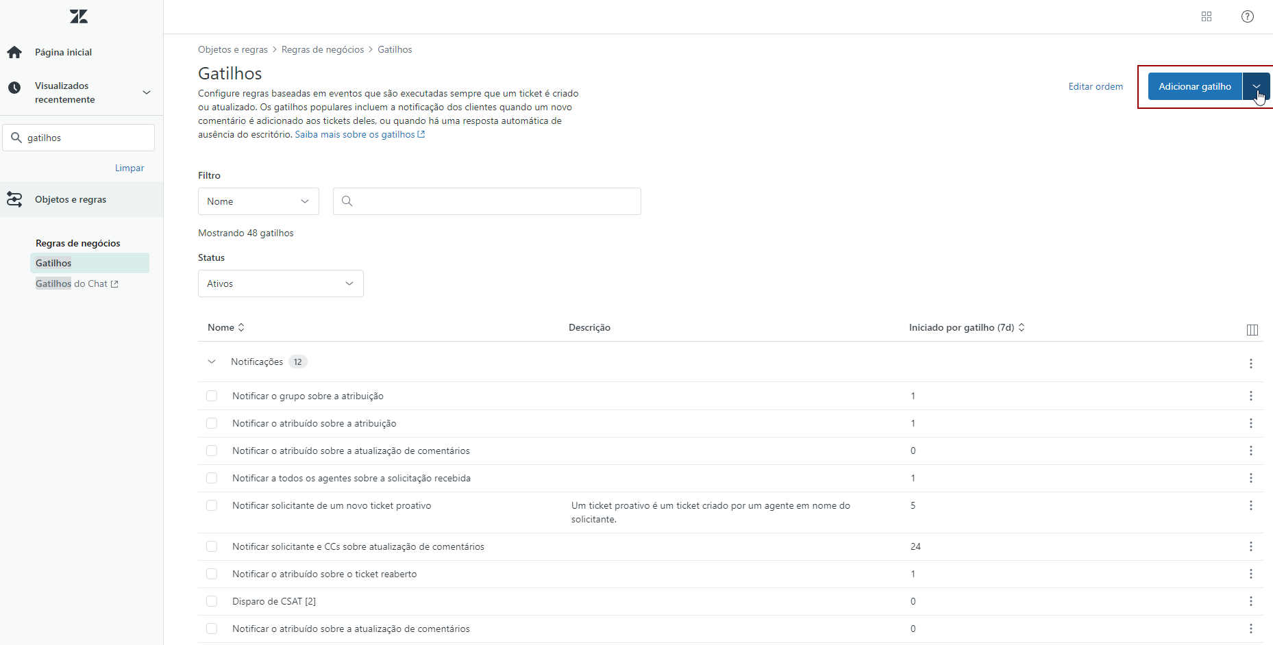 Configurando As Notificações Automáticas Na Zendesk Infocuscx